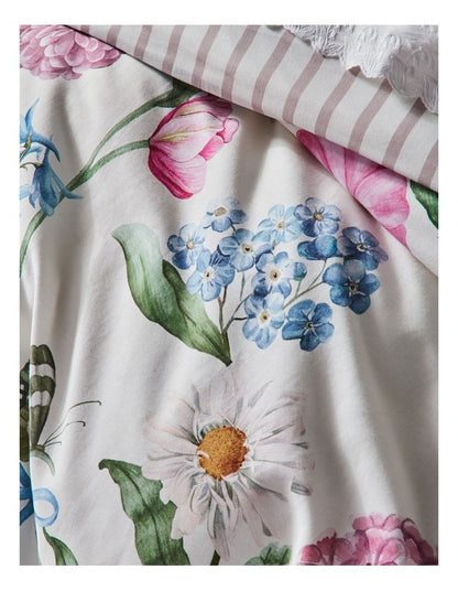 Winter Romance Cotton Sateen Quilt Cover Set in Plum