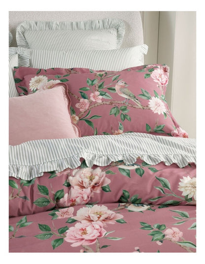 Florence Cotton Sateen Quilt Cover Set in Plum