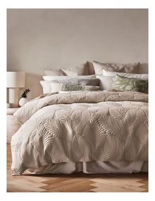 Daintree Quilted Cotton Quilt Cover Set in Natural