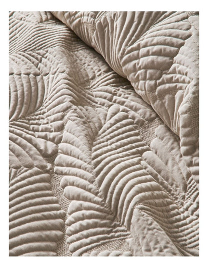 Daintree Quilted Cotton Quilt Cover Set in Natural