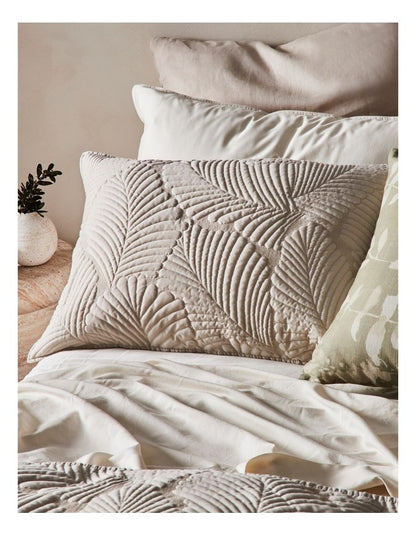 Daintree Quilted Cotton Quilt Cover Set in Natural