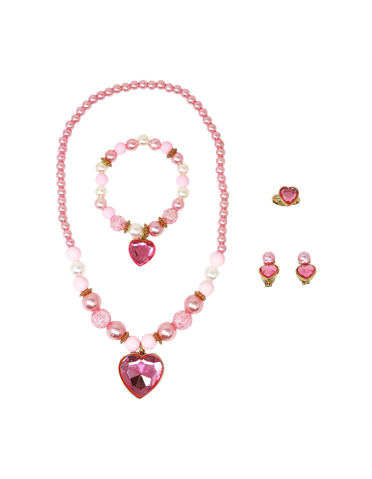 Dance Pearl Heart Jewellery Set
