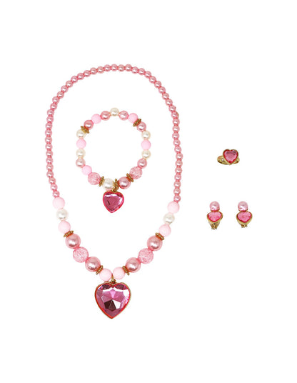 Dance Pearl Heart Jewellery Set