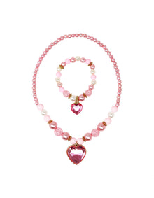Dance Pearl Heart Jewellery Set