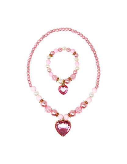 Dance Pearl Heart Jewellery Set