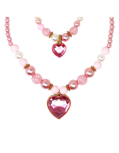 Dance Pearl Heart Jewellery Set