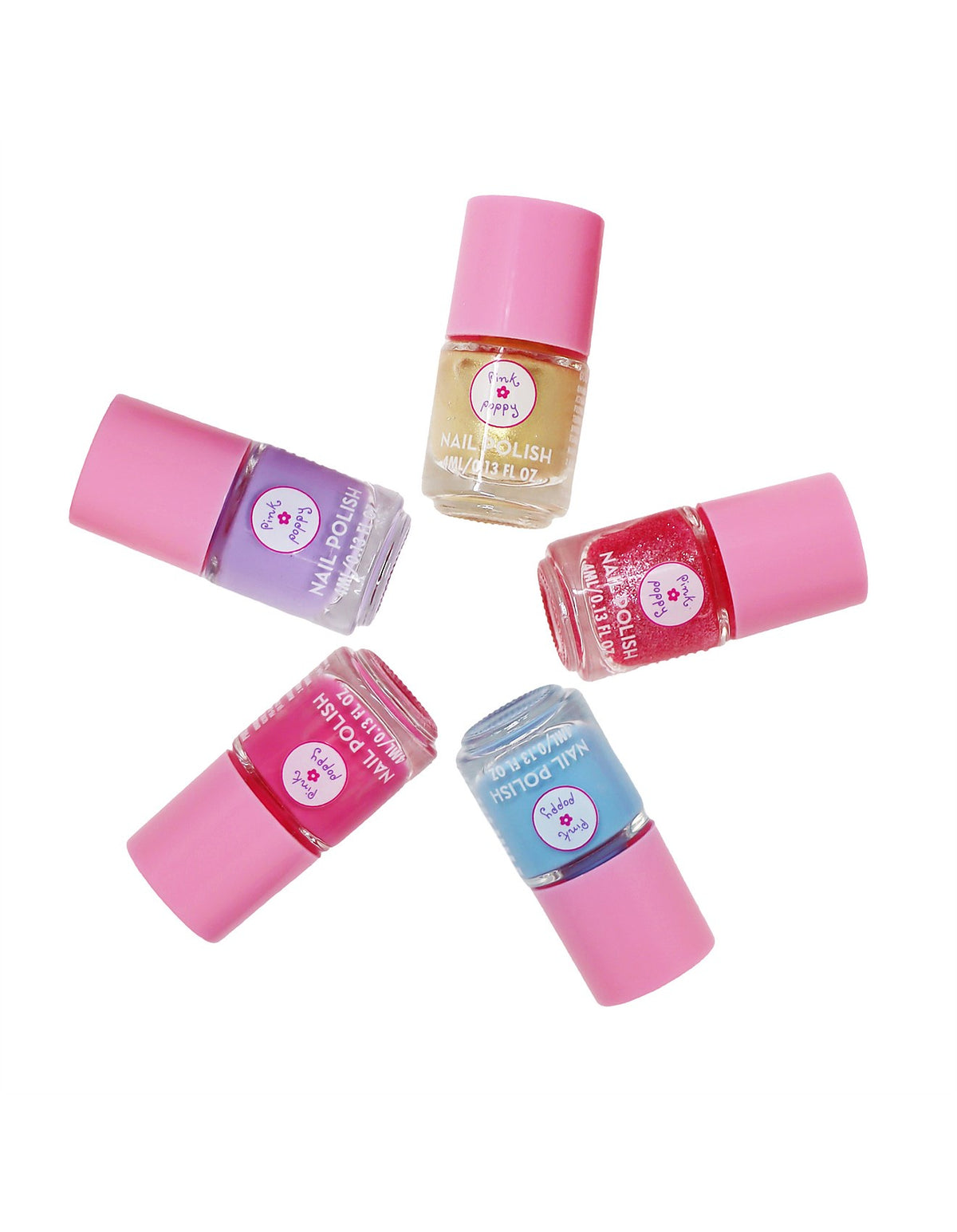 Pink Poppy Nail Polish Set 5 Piece Gift Set