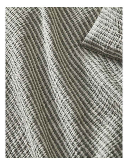 Otago Yarn Dyed Cotton Quilt Cover Set in Olive