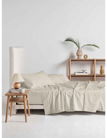 300TC Cotton Percale Double Cotton Sheet Set Linen