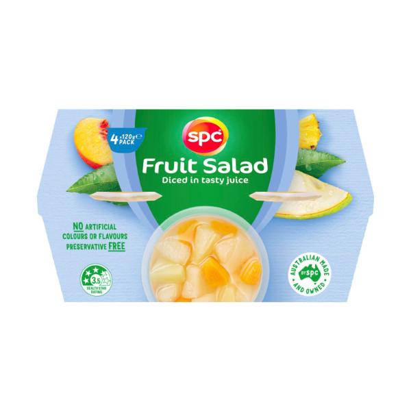 SPC DICED FRUIT SALAD IN JUICE 4X120G:.:4 PACK