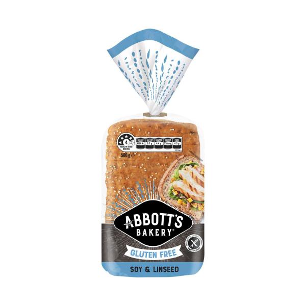 ABBOTT'S BAKERY GLUTEN FREE SOY & LINSEED BREAD