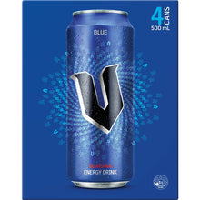 V Energy Blue Energy Drink Cans 500ml x 4 Pack