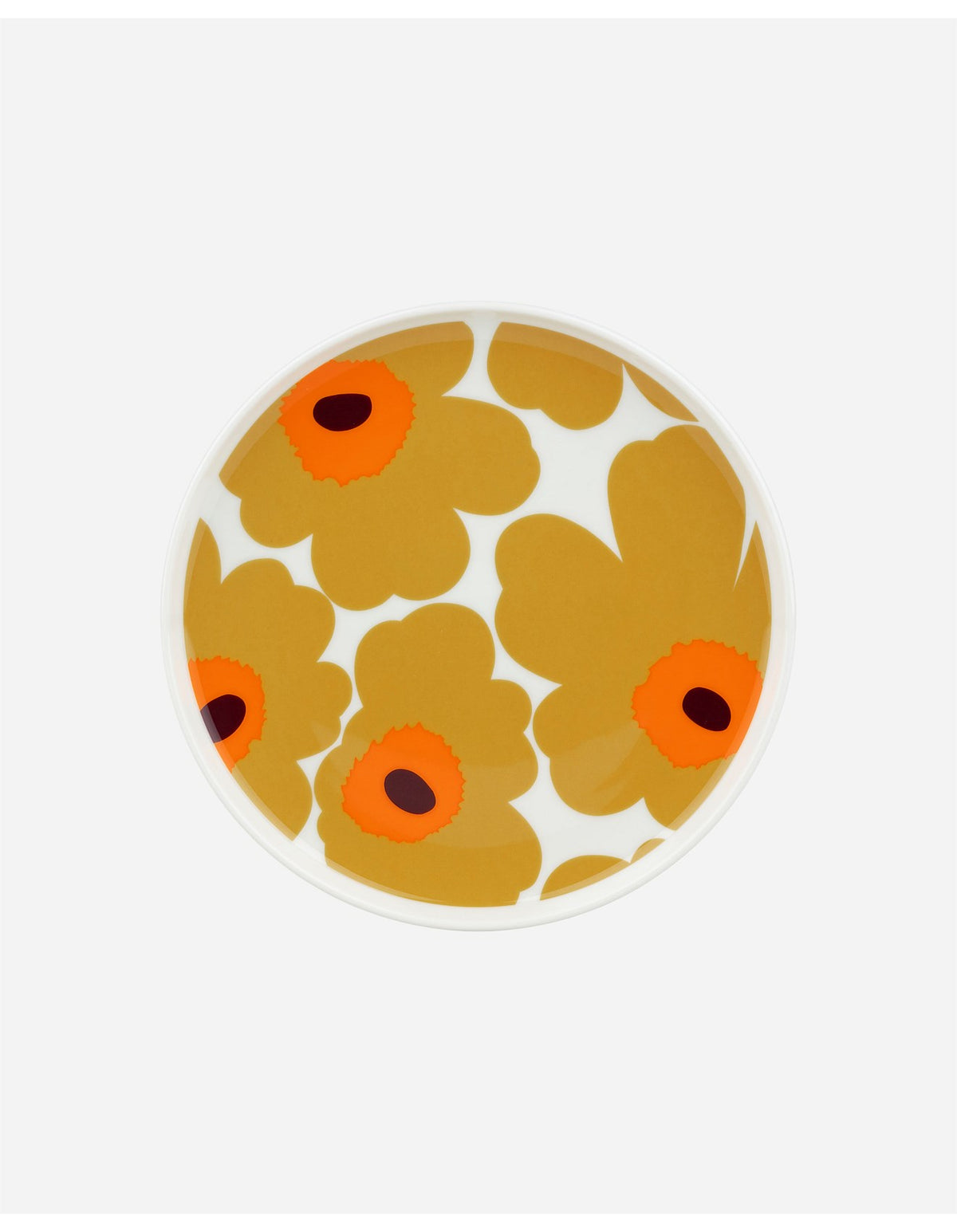 Oiva Unikko 20cm Stoneware Side Plate Caramel Orange