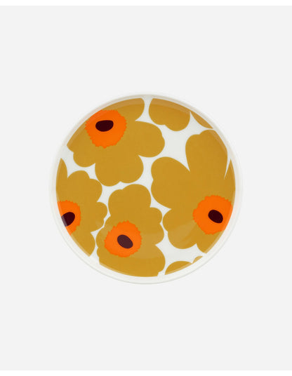Oiva Unikko 20cm Stoneware Side Plate Caramel Orange
