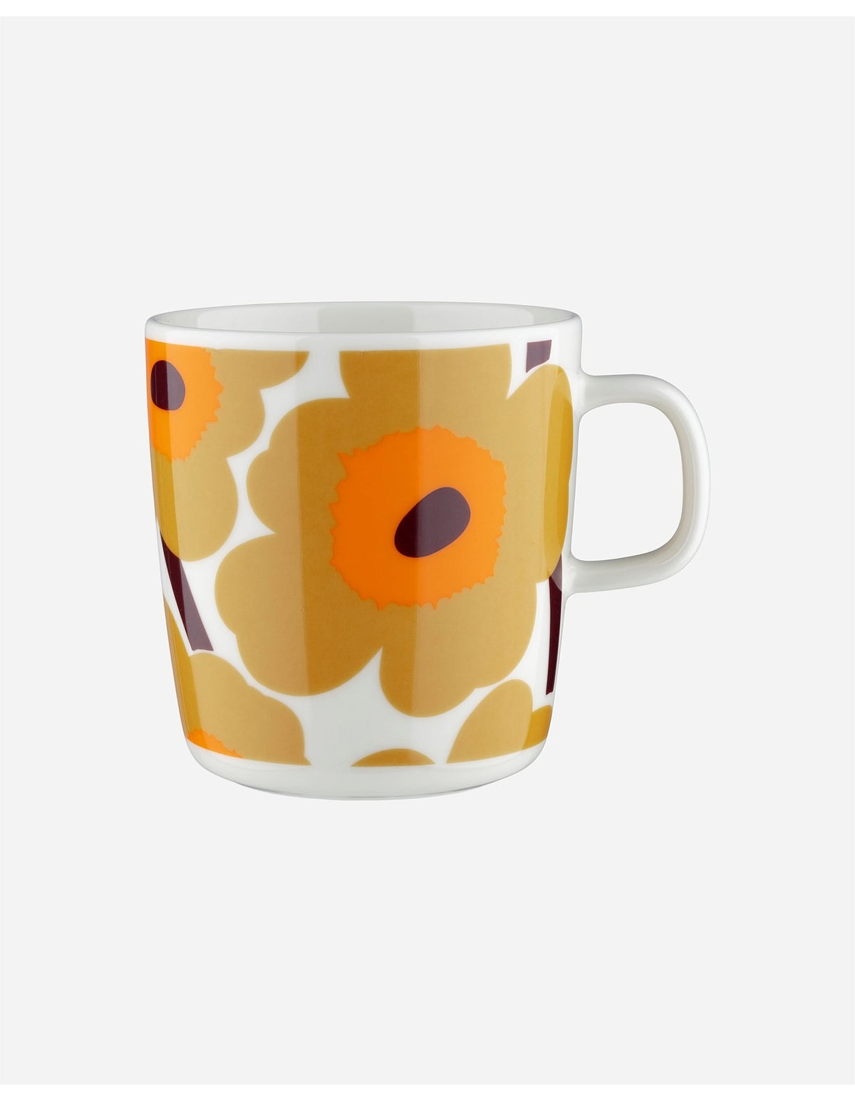 Oiva Unikko 400ml Stoneware Mug Caramel Warm Orange