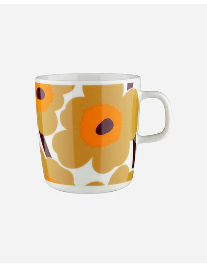 Oiva Unikko 400ml Stoneware Mug Caramel Warm Orange