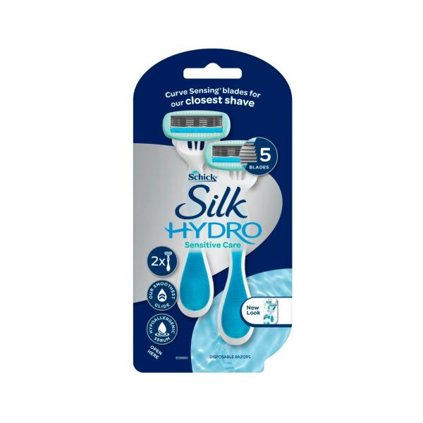 SCHICK SILK HYDRO SENSITIVE DISPOSABLE RAZORS 2 PACK