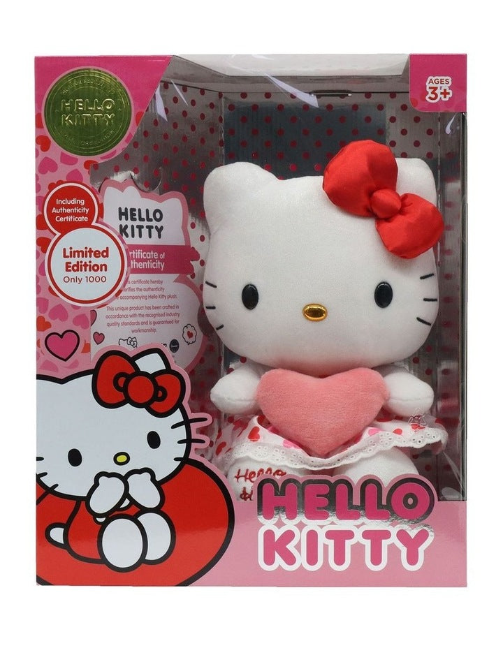 Limited Edition Red Bow Pink Heart Kitty Toy