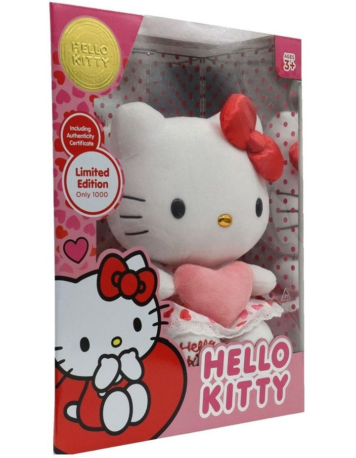 Limited Edition Red Bow Pink Heart Kitty Toy