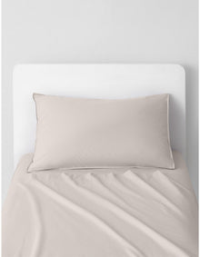 BAYLEY WASHED PERCALE SINGLE SHEET SET IN PEBBLE