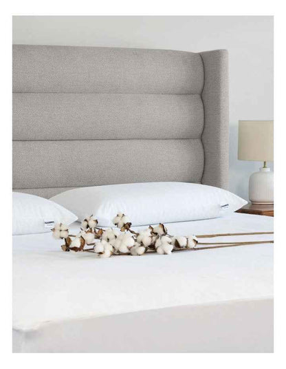 Organic Cotton Terry Waterproof Pillow Protector Twin Pack in White