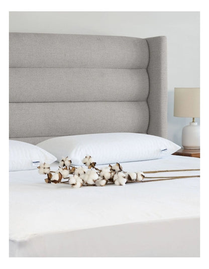 Organic Cotton Terry Waterproof Pillow Protector Twin Pack in White