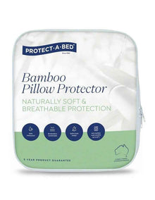 Bamboo Waterproof Pillow Protector in White