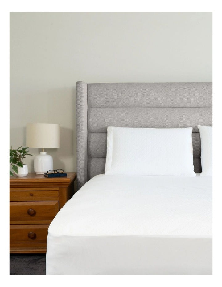Bamboo Waterproof Pillow Protector in White