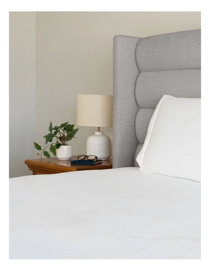 Bamboo Waterproof Pillow Protector in White