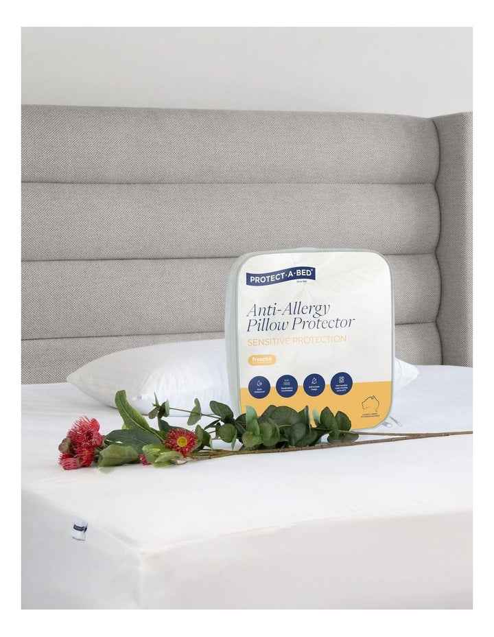 Anti-Allergy Tencel Waterproof Pillow Protector in White