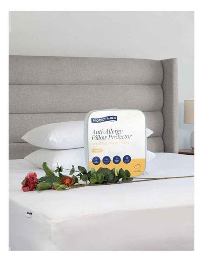 Anti-Allergy Tencel Waterproof Pillow Protector Twin in White