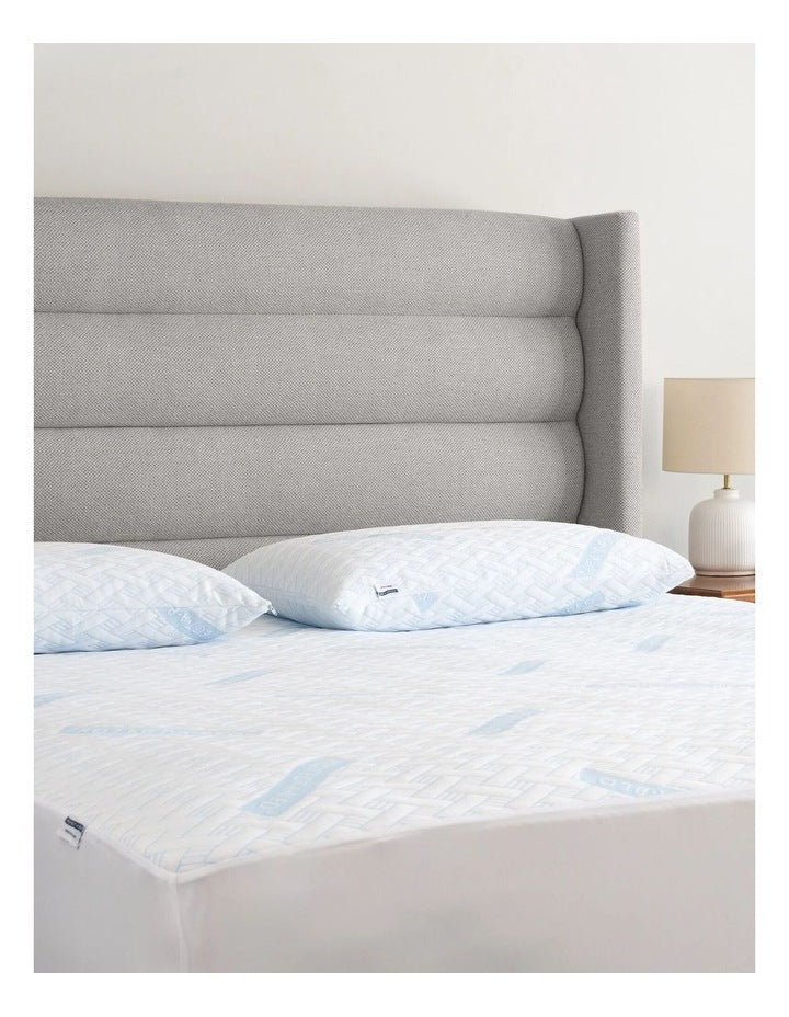 Cooling Waterproof Pillow Protector in White