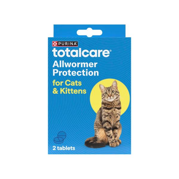 PURINA TOTAL CARE PALATABLE ALLWORMER CAT KITTENS TREATMENT TABLETS 2 PACK