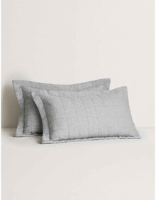 ABBOTSON STANDARD PILLOWCASE SHAM IN GREY MARLE