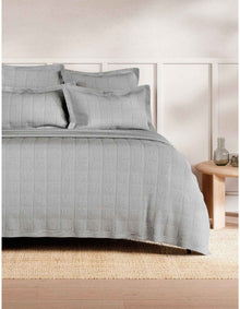 ABBOTSON STANDARD PILLOWCASE SHAM IN GREY MARLE