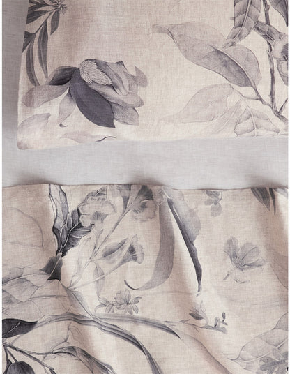 ABBOTSON FLORA FLAT SHEET IN FLAX