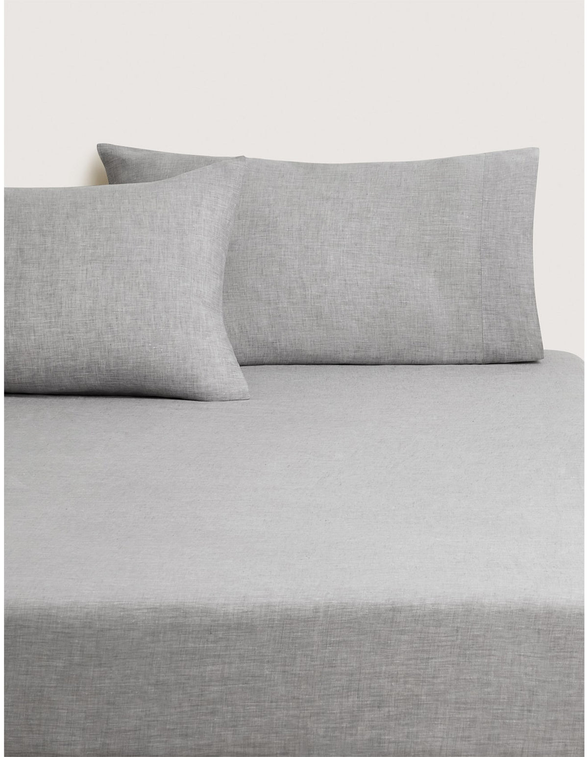ABBOTSON KING 40CM FITTED SHEET IN GREY MARLE