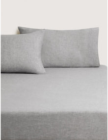 ABBOTSON KING 40CM FITTED SHEET IN GREY MARLE