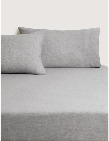 ABBOTSON KING 40CM FITTED SHEET IN GREY MARLE
