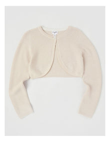 Sophia Eyelash Knit Bolero in Cream