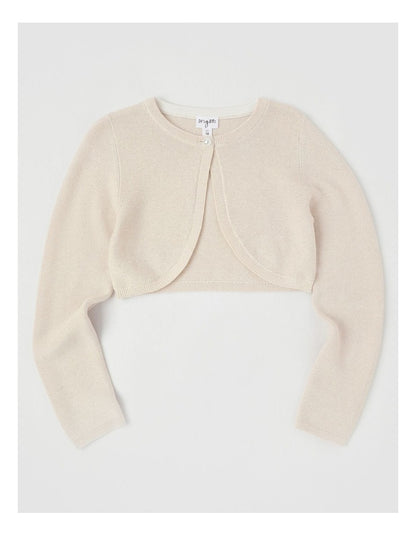 Sophia Eyelash Knit Bolero in Cream