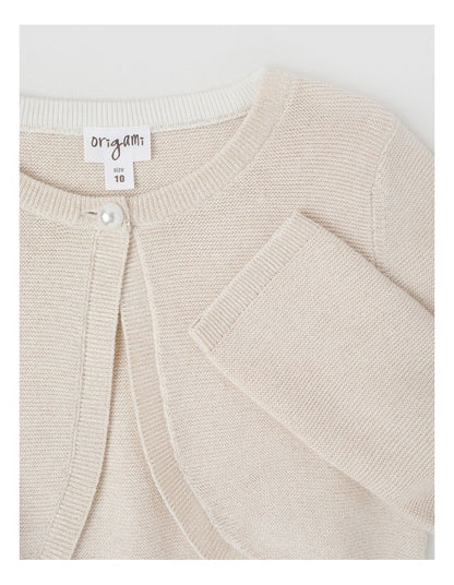 Sophia Eyelash Knit Bolero in Cream