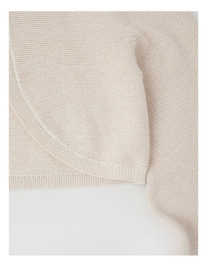 Sophia Eyelash Knit Bolero in Cream