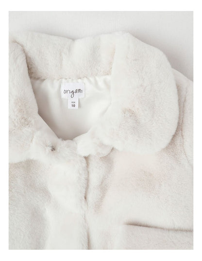 Eva Fur Coat in Vanilla