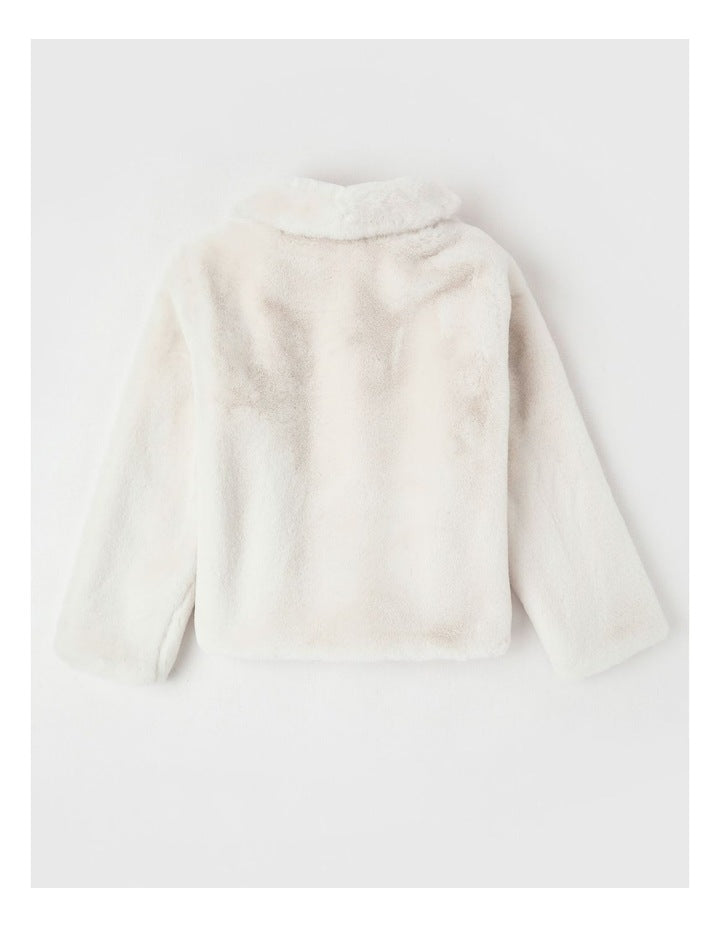 Eva Fur Coat in Vanilla