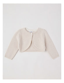 Georgie Eyelash Knit Bolero in White