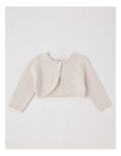 Georgie Eyelash Knit Bolero in White