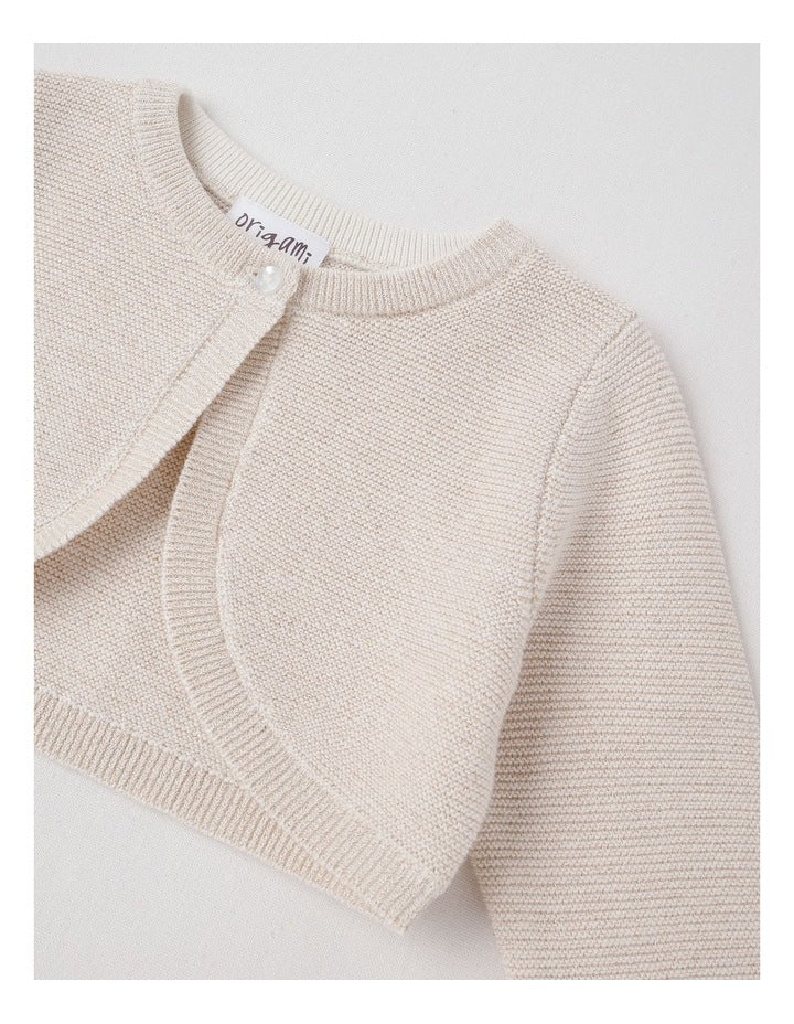 Georgie Eyelash Knit Bolero in White