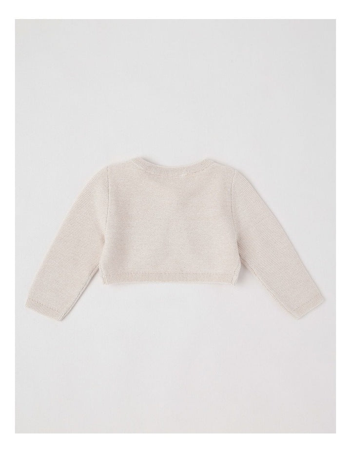 Georgie Eyelash Knit Bolero in White