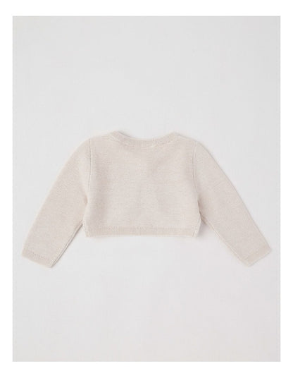 Georgie Eyelash Knit Bolero in White